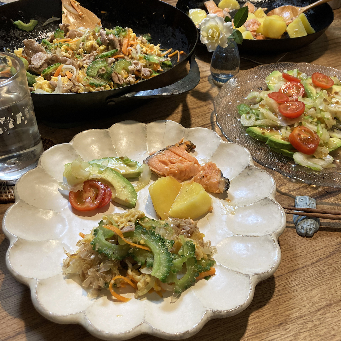 ゴーヤーチャンプルー（豚コマ）