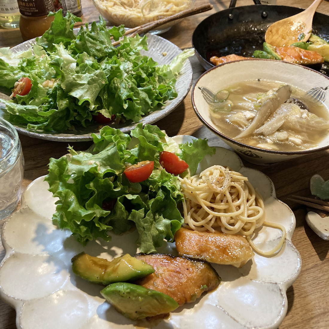 鮭とアボカドの甘辛ソテー