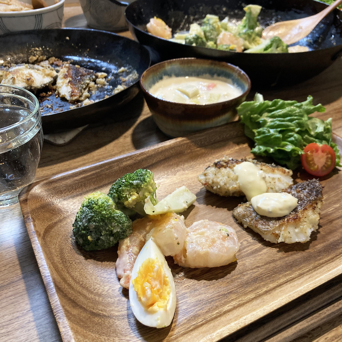 鯖の香味焼き＆エビマヨ