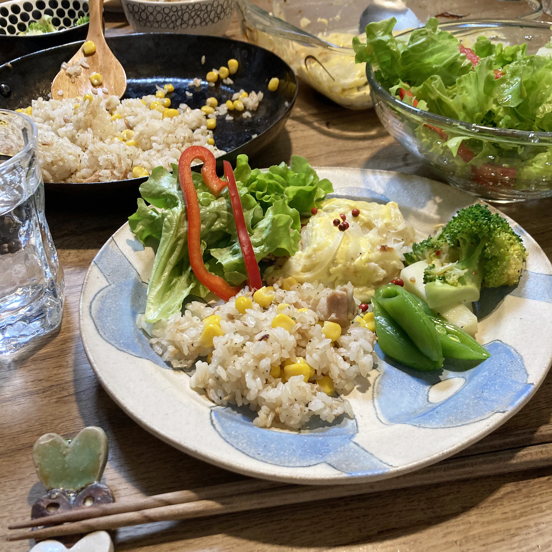 コーンとツナのピラフ