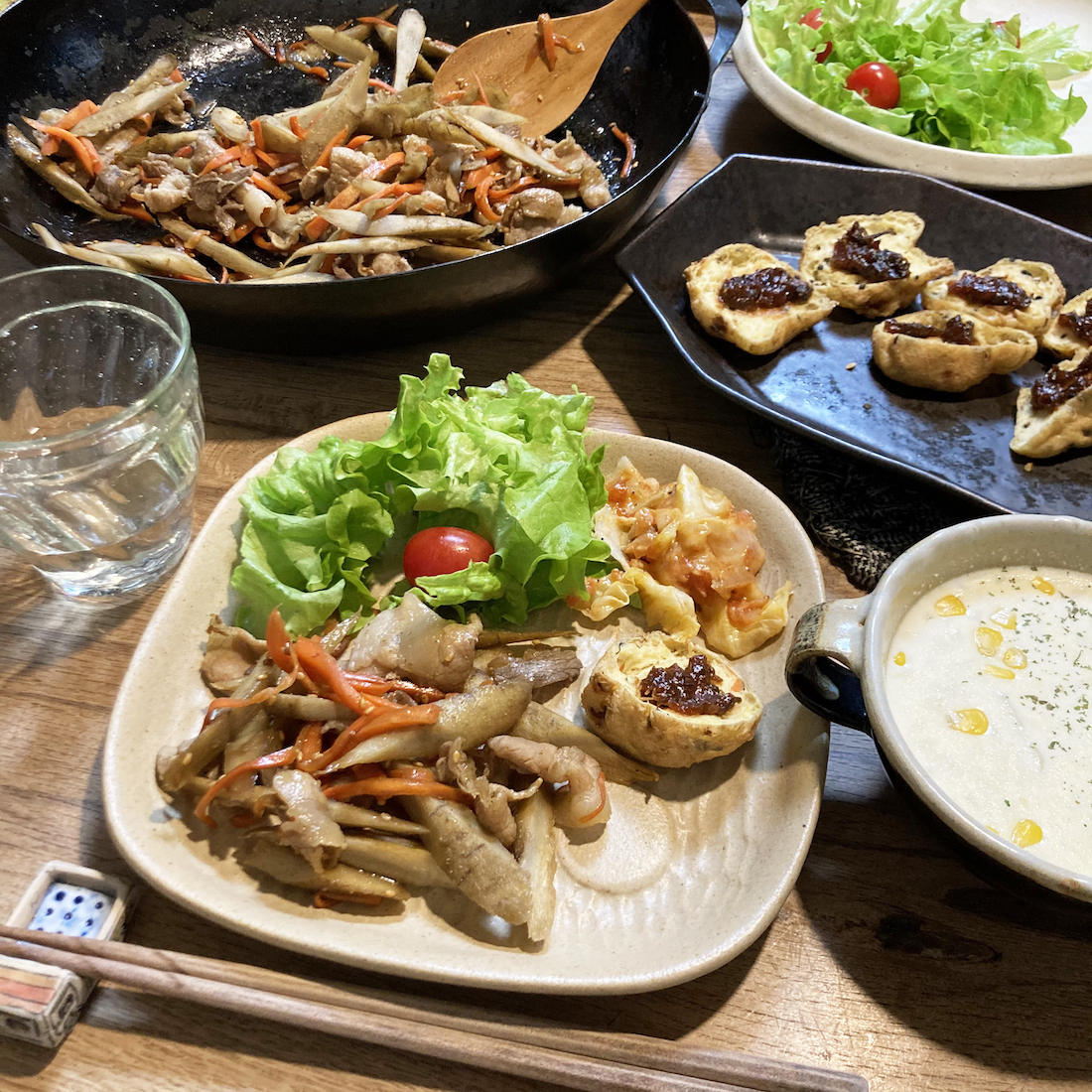 豚・牛蒡・人参のきんぴら