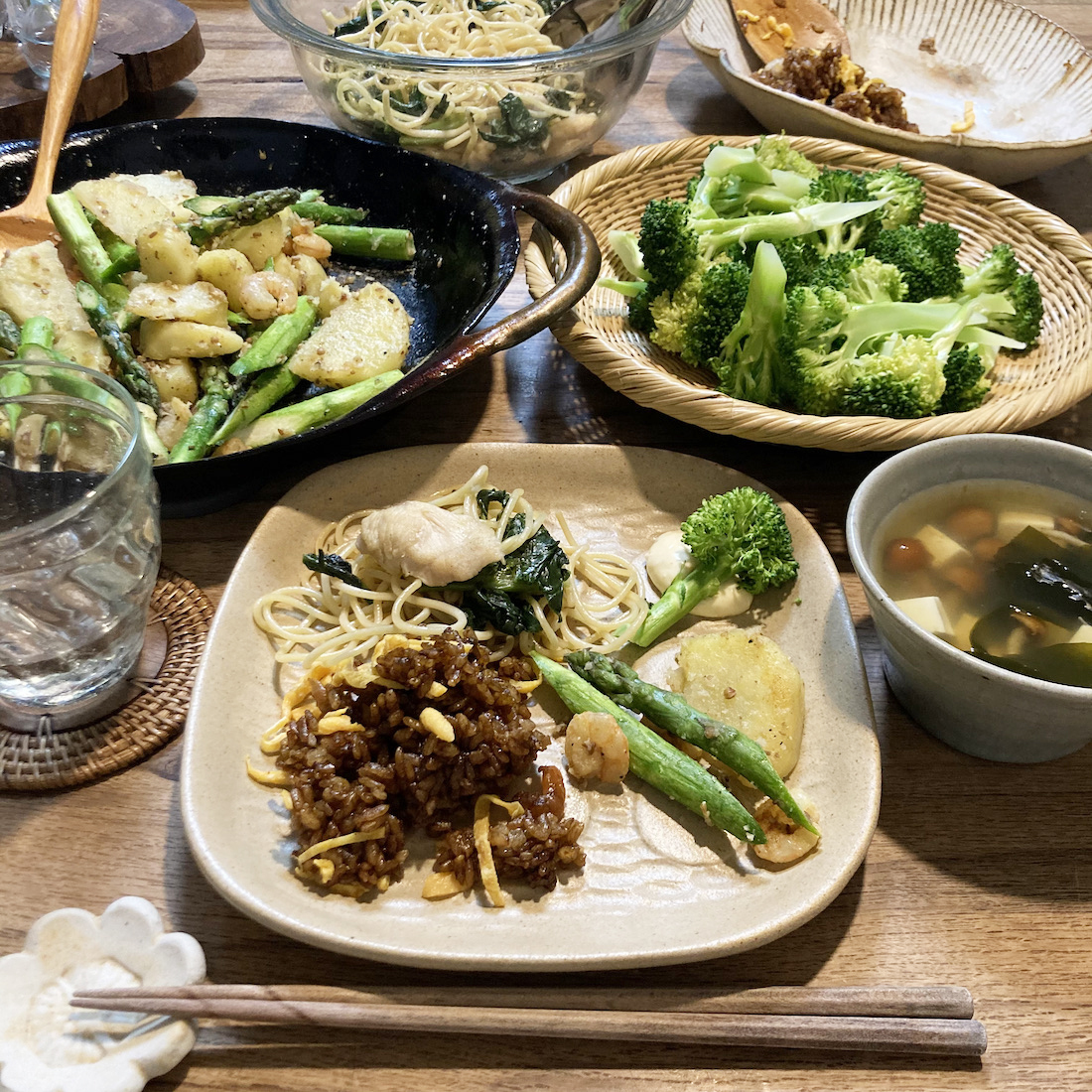 ジャーマンポテトwithエビ・アスパラ