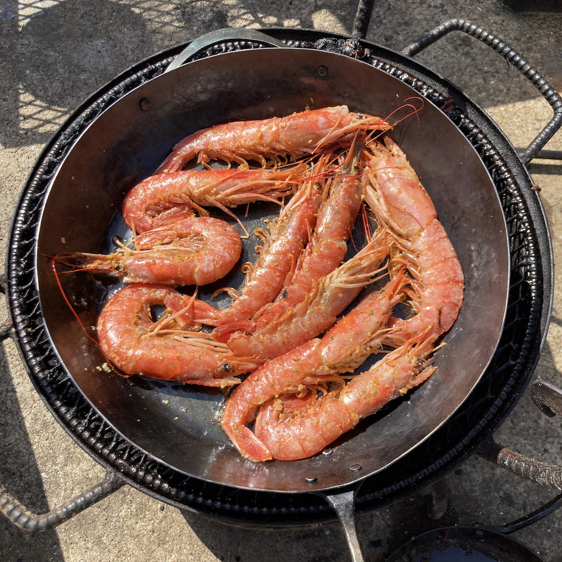 キャンプ飯 -ガーリックシュリンプ-