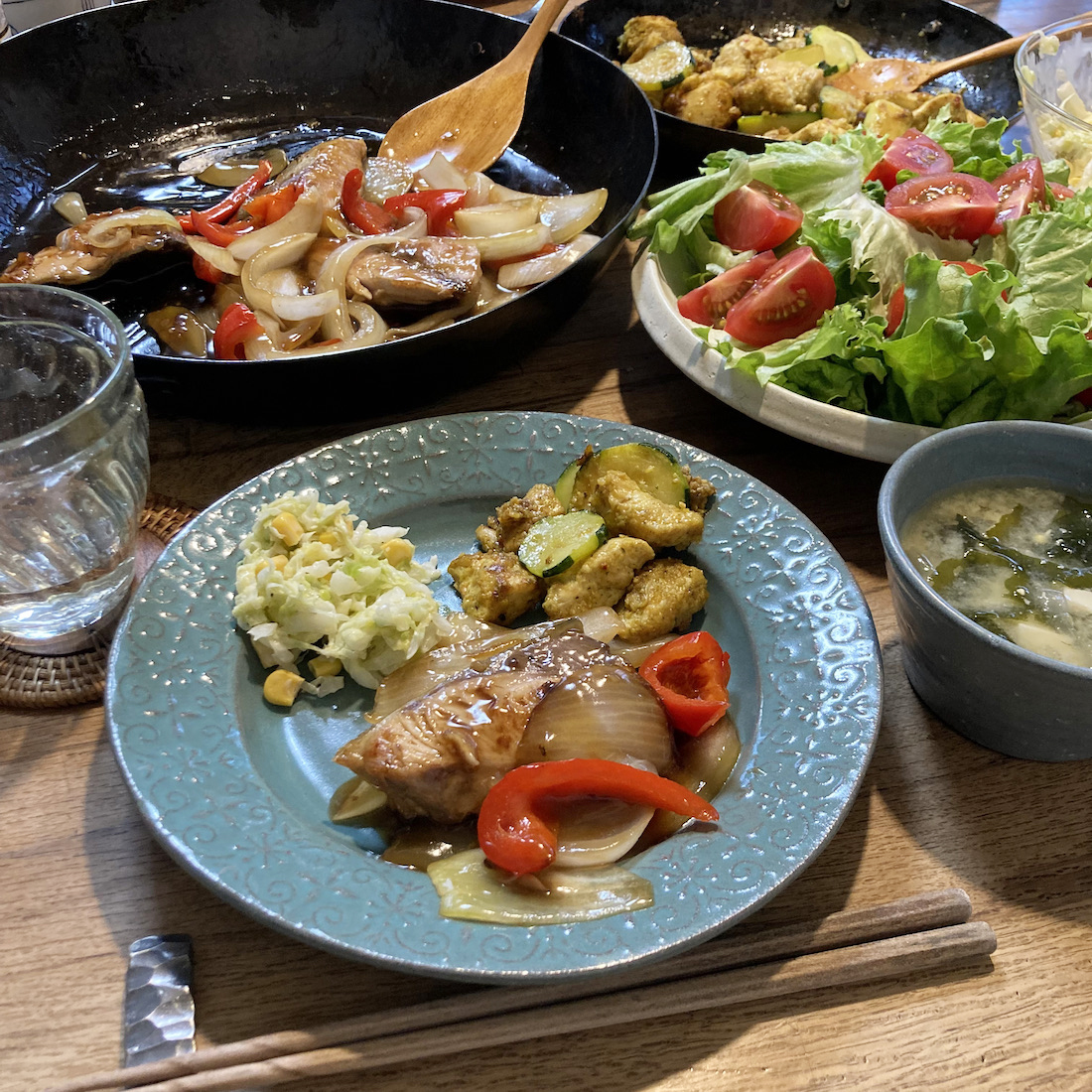 ブリと野菜のあんかけ