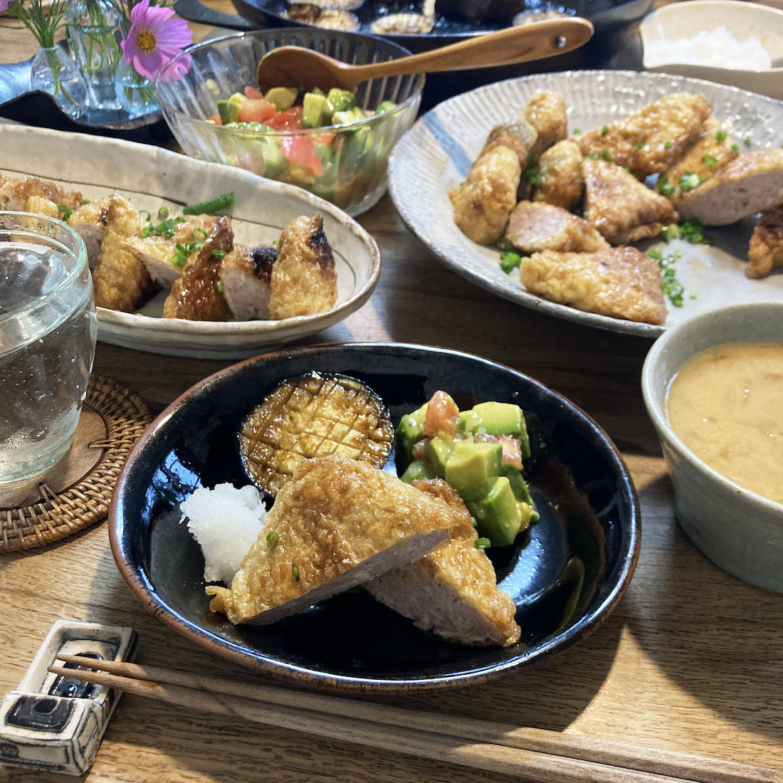 ナスのステーキ＆油揚げのポケット照り焼き