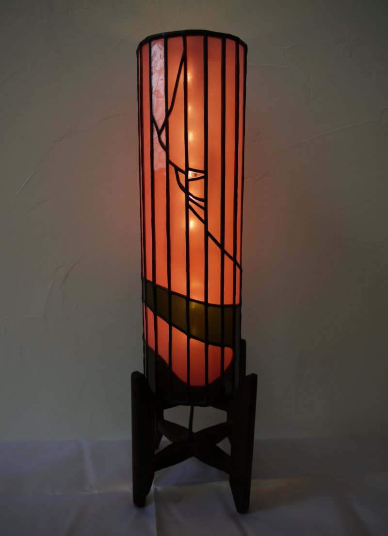 グラス工房達風 | 0439ステンドグラス行灯「隅田川」