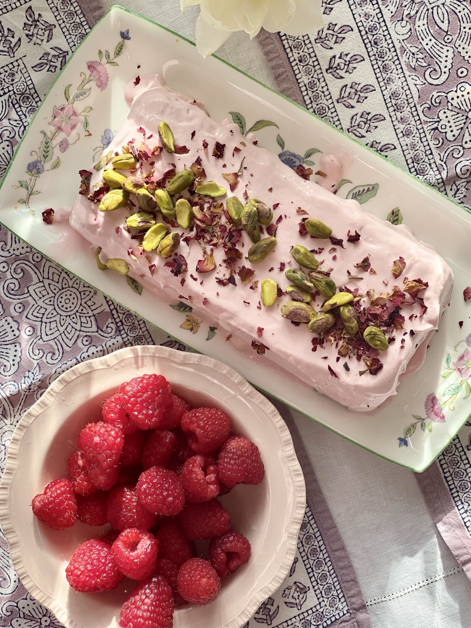 Tara Makes - Rose & Pistachio No Churn Ice Cream