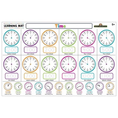 Teacher Created Resources Time Learning Mat Target - Colorful Pictures - Amazing Mobile Collection