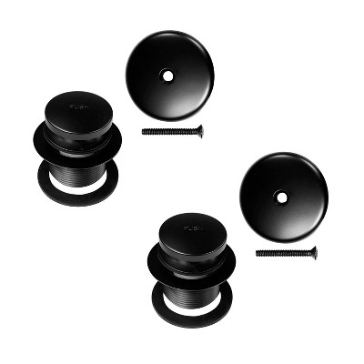 This danco tub drain trim kit provides an easy way to upgrade your bathtub trim and make your bathroom look more modern. Westbrass 2 X R93 62 1 5 Inch Diameter Round Universal Tiptoe Pop Up Drain Bathtub Trim Set With 1 Hole Faceplate Matte Black 2 Pack Target