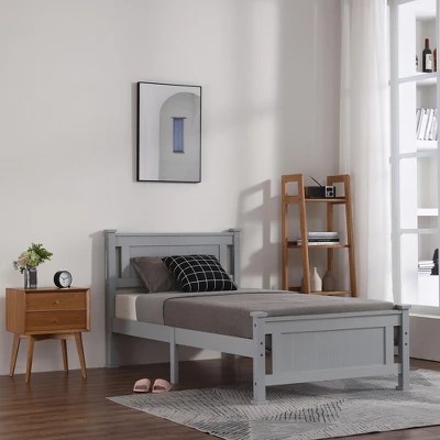 Twin Bed Frame No Box Spring Needed Wood Platform Bed Frame With - Premium Abstract Photo Gallery - HD