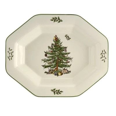 Spode Christmas Tree Rectangular Handled Dish Festive Earthenware - Gorgeous Retina Geometric Illustrations | Free Download