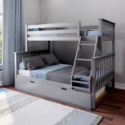 Max Lily Twin Over Twin Bunk Bed With Trundle Natural Target - Elegant Space Art - High Resolution