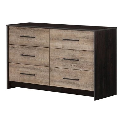 Or maybe you'd prefer a modular chest of drawers that can be assembled with as many drawer units as needed. londen 6 drawer double dresser weathered oak black south shore