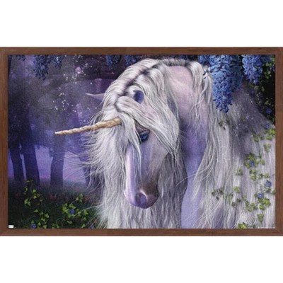 Trends International Horses Framed Wall Poster Prints Mahogany Framed