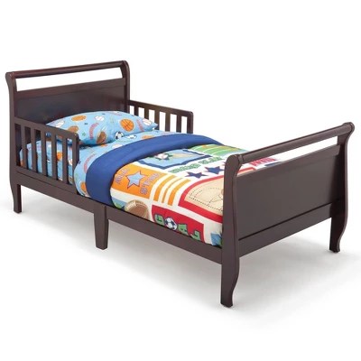 The sleeping bag attaches directly to the bed and seals your toddler in like a cocoon. Sleigh Toddler Bed Black Cherry Delta Children Target