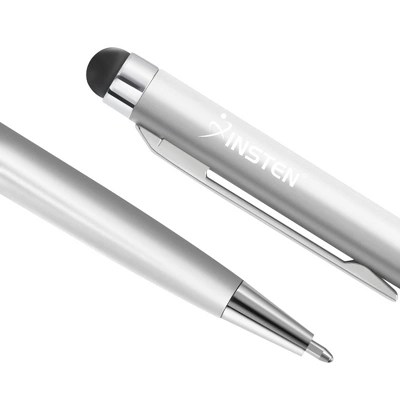 Insten Stylus Pens For Touch Screen Silver 2in1 Capacitive With Ball Point Pen For Iphone 11 Pro Max Xs X 7 8 6s 6 Plus Ipad Air Pro Mini