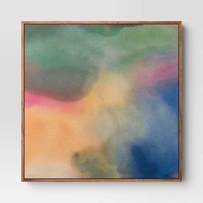 24"x24" abstract canvas framed art