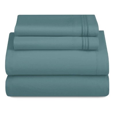 King Size Sheets Set Deep Pocket Bedding 4 Piece Solid Sheet Set Teal - Incredible Colorful Wallpaper - 8K