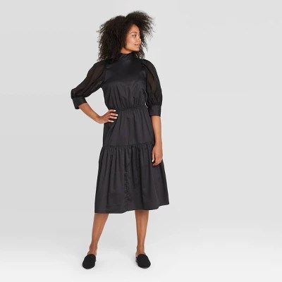 Women S Organza Puff 3 4 Sleeve Dress Prologue Target