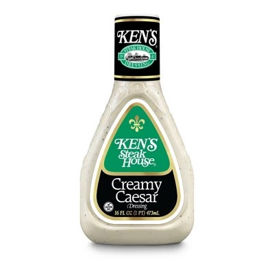 50% less fat, 38% fewer calories than regular dressing. Ken S Steak House Creamy Caesar Salad Dressing 16fl Oz Target