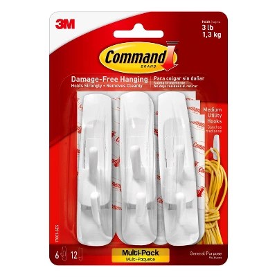 Command Large Utility Hook Value Pack 3 Hooks 6 Strips Do It - Premium Sunset Texture Gallery - Mobile
