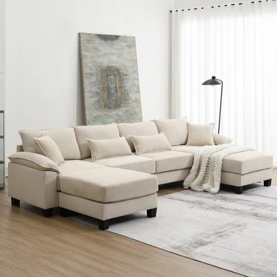 87 4 L Shape Sectional Sleeper Sofa Bed 2 In 1 Pull Out Sofa Couch