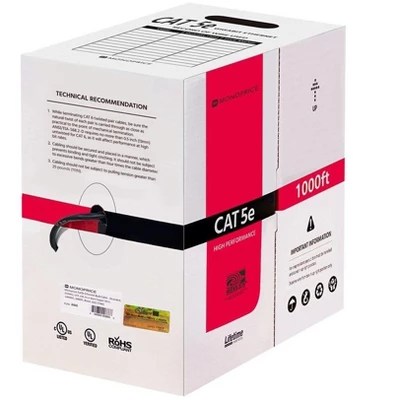 Monoprice Cat5e Ethernet Bulk Cable Network Internet Cord Stranded - Best Geometric Photos in 4K