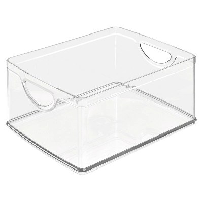 Idesign Linus Plastic Stackable Kitchen Storage Bin With Integrated - Premium Light Picture Gallery - Mobile
