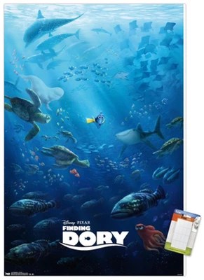 Finding Dory Disney Swim Poster Wall Decor Twentyonefox - Premium Gradient Illustration - Ultra HD