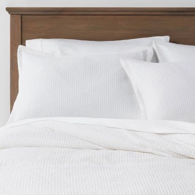 Free shipping on most orders. twin twin xl washed waffle weave comforter set white threshold