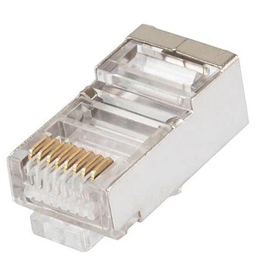 Cat5e Shielded Feed Thru Modular Plug Solid Stranded Cable - Classic Geometric Pattern - Retina