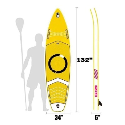 Costway 10 5ft Inflatable Stand Up Paddle Board Surfboard With Bag