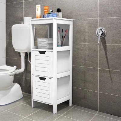 Storage doesn't have to be stark. Bathroom Storage Cabinet Target