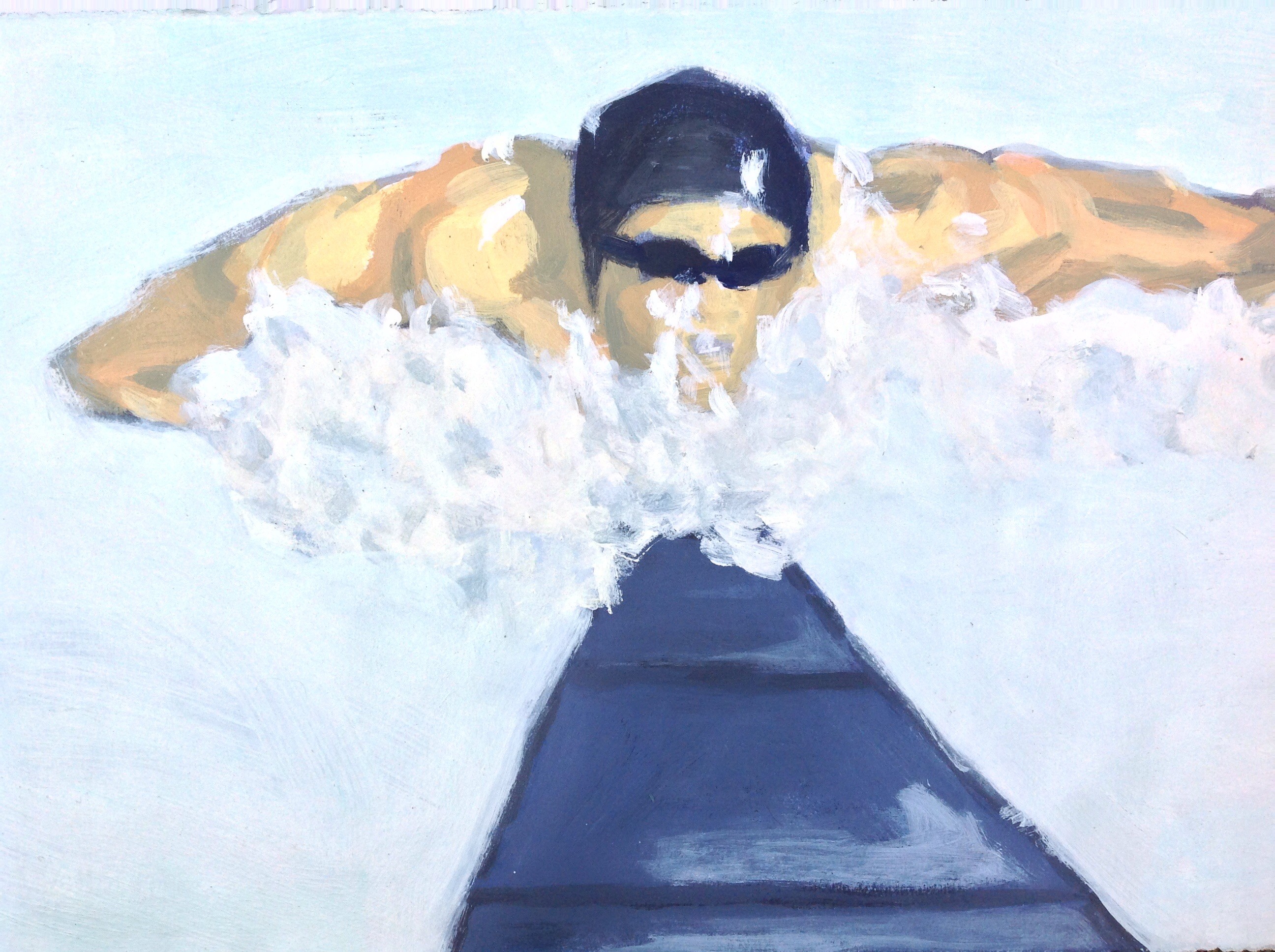 FlyBoy by Barr. Acrylic on paper.