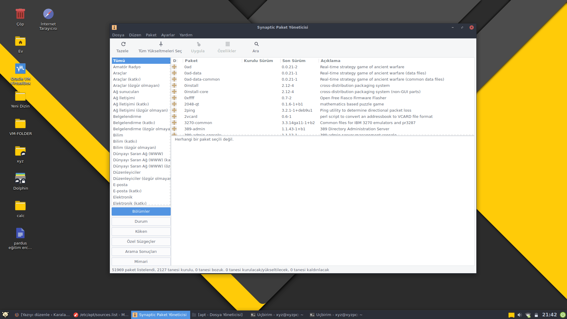 pardus synaptic paket yöneticisi