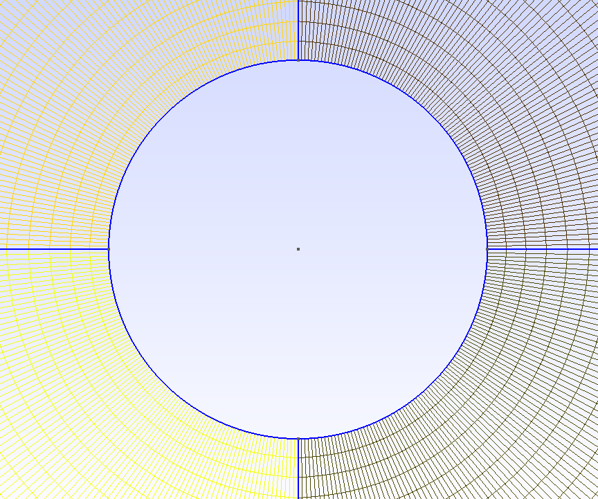 Closer view of the coarse grid
