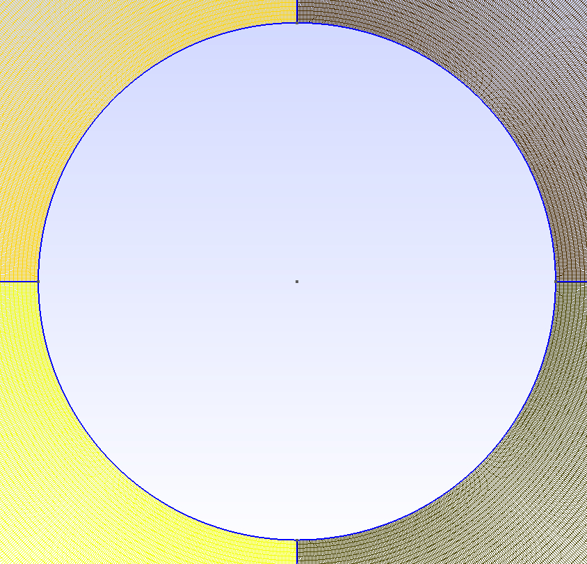 Closer view of the fine grid