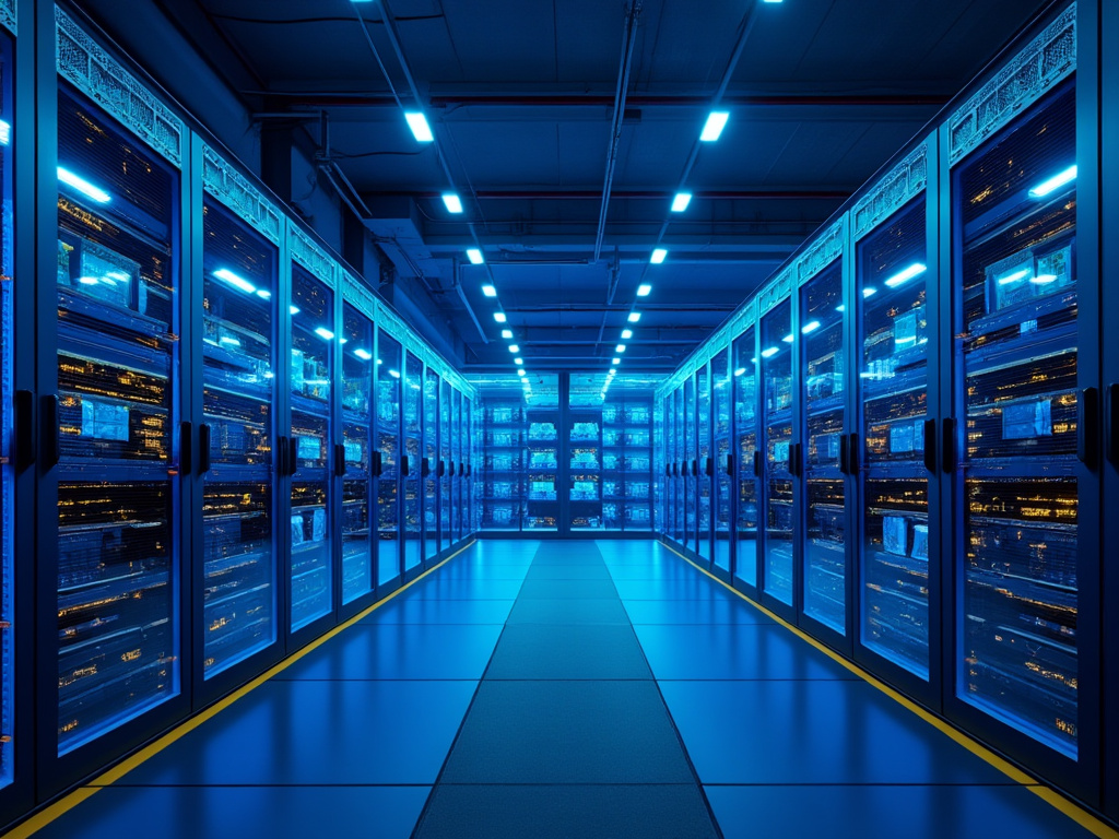 An image representing a large data warehouse