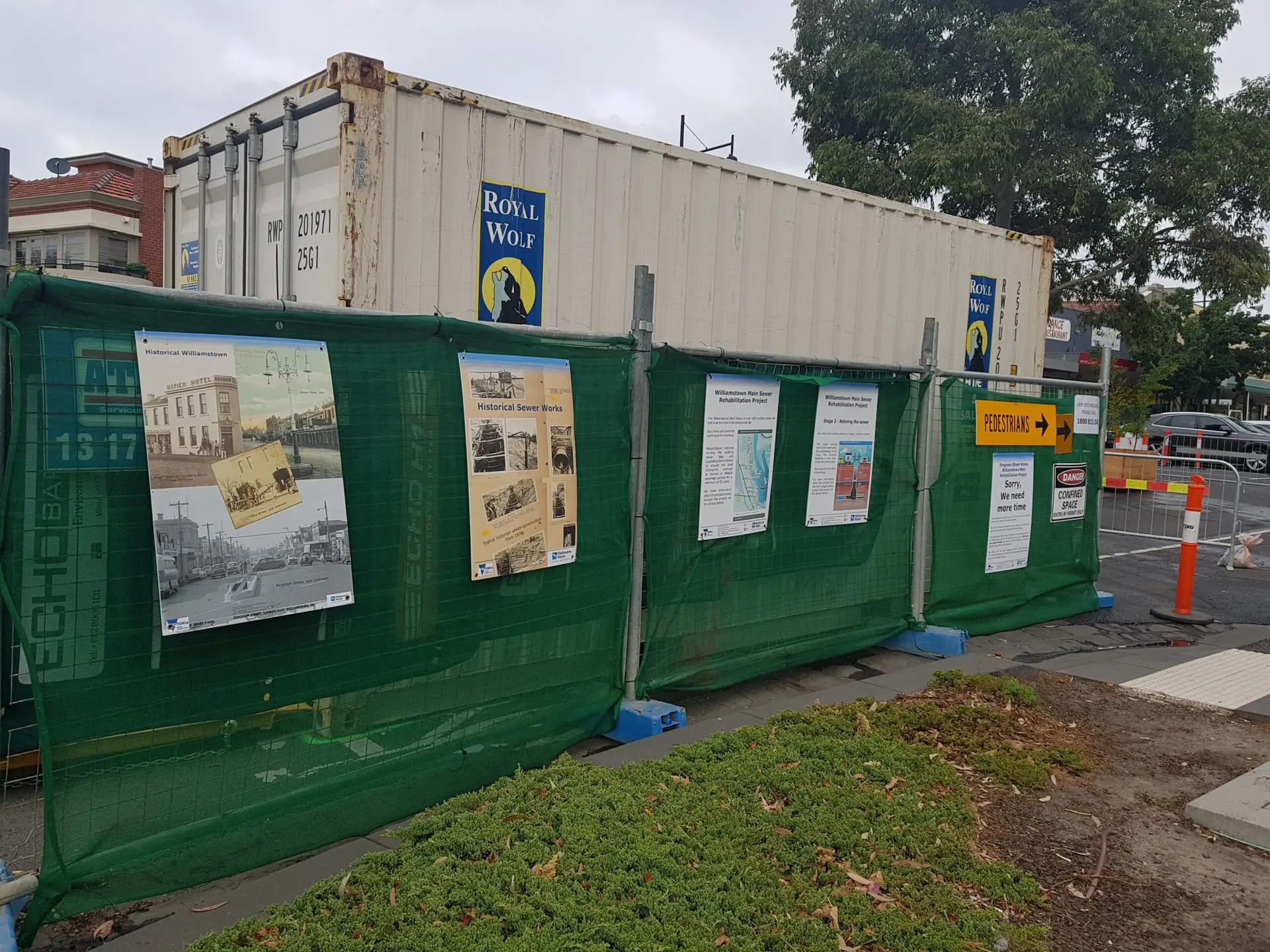 Ferguson Street Williamstown work zone community campaign Melbourne Water sewer project