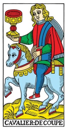 Minor Cups 12 Knight Knight of Cups - Tarot de Marseille