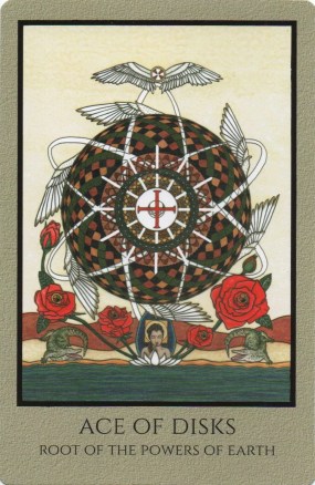 Disks 1 - Root of the Powers of Earth Ace of Pentacles - Telos Tarot