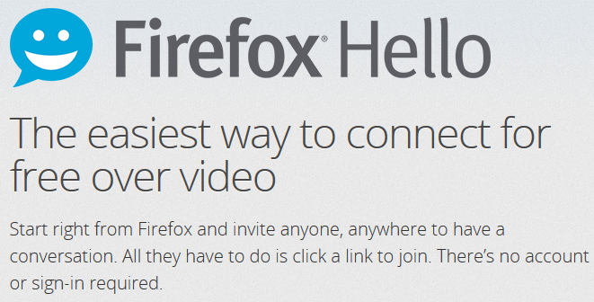 Free Online Video Chat With Firefox Hello