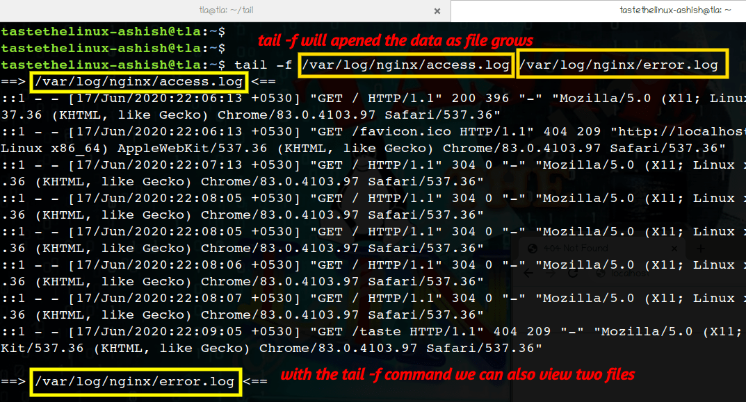 tail command in Linux with examples Taste The Linux