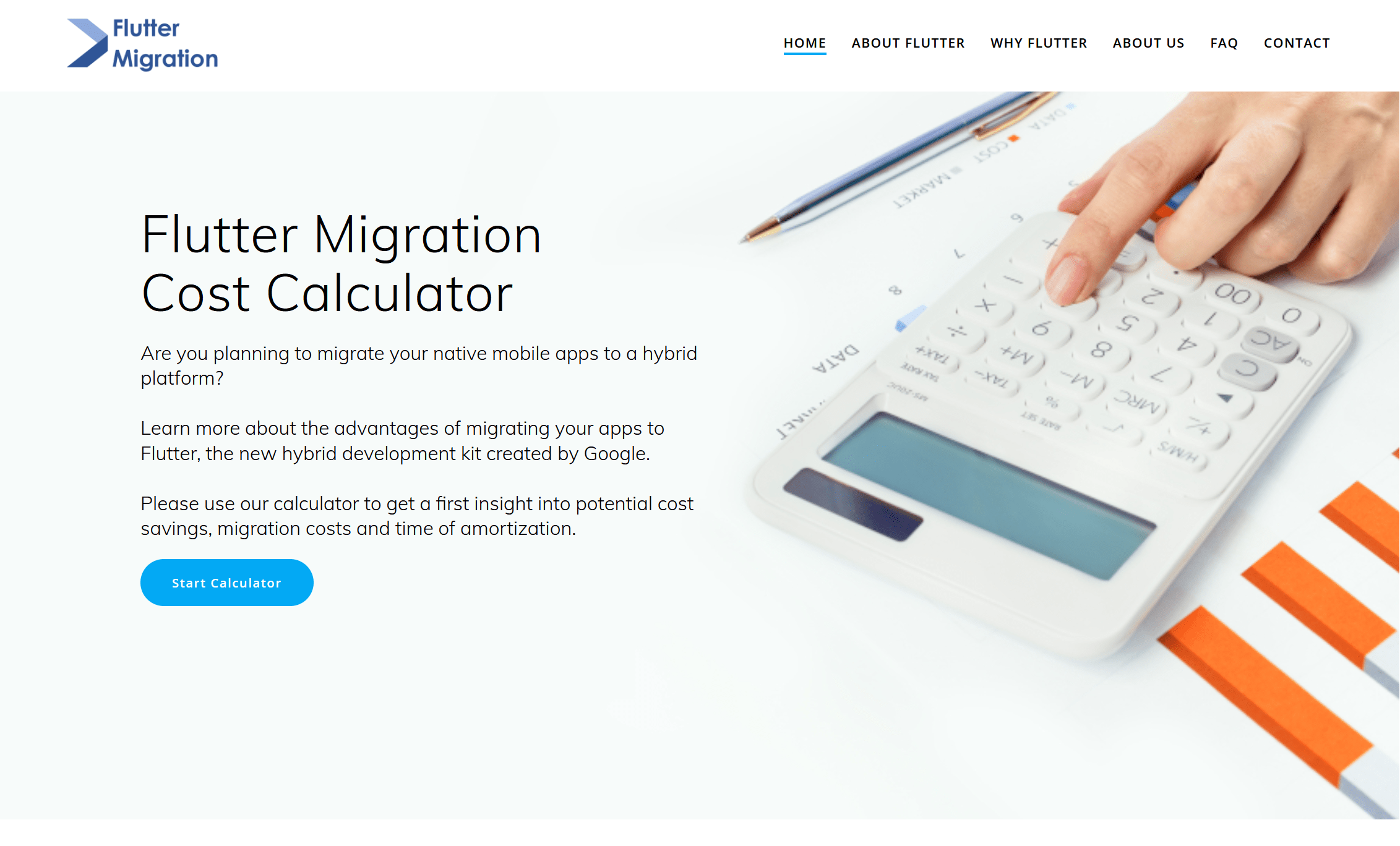 Flutter Migration Cost Calculator