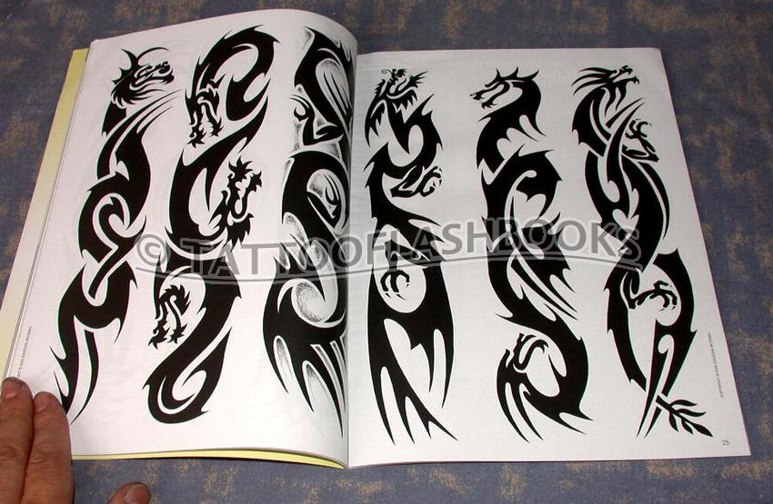 Tattooflashbooks.com - 3Ntini - Tattoo: Tribal Dragons 555_x_850_jpg