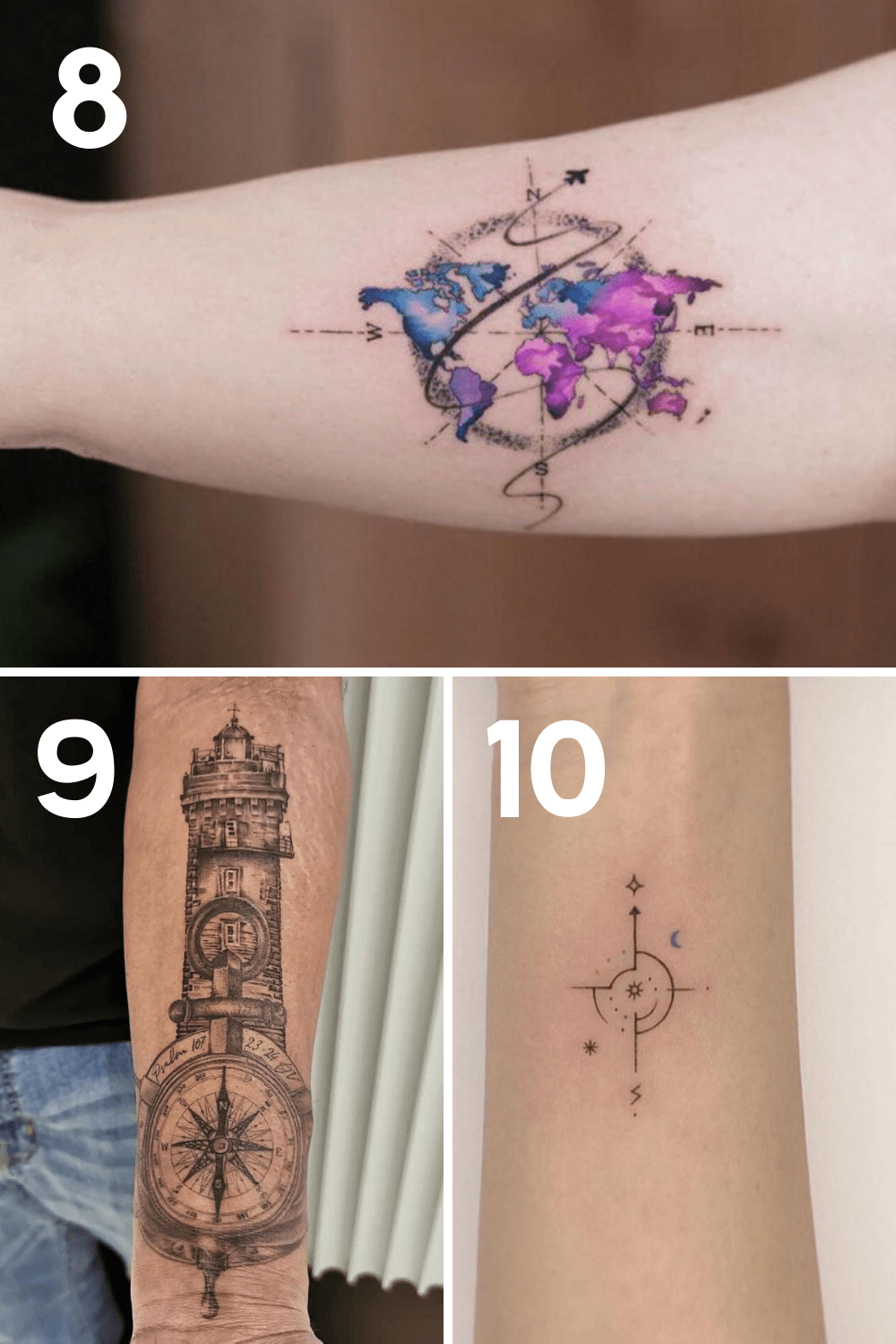 31 compass tattoo ideas for a travelers heart