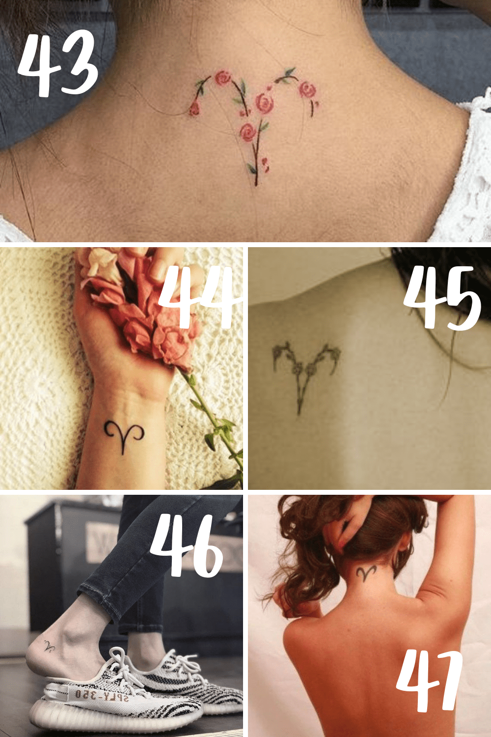 Lista Small Constellation Minimalist Aries Tattoo Completato
