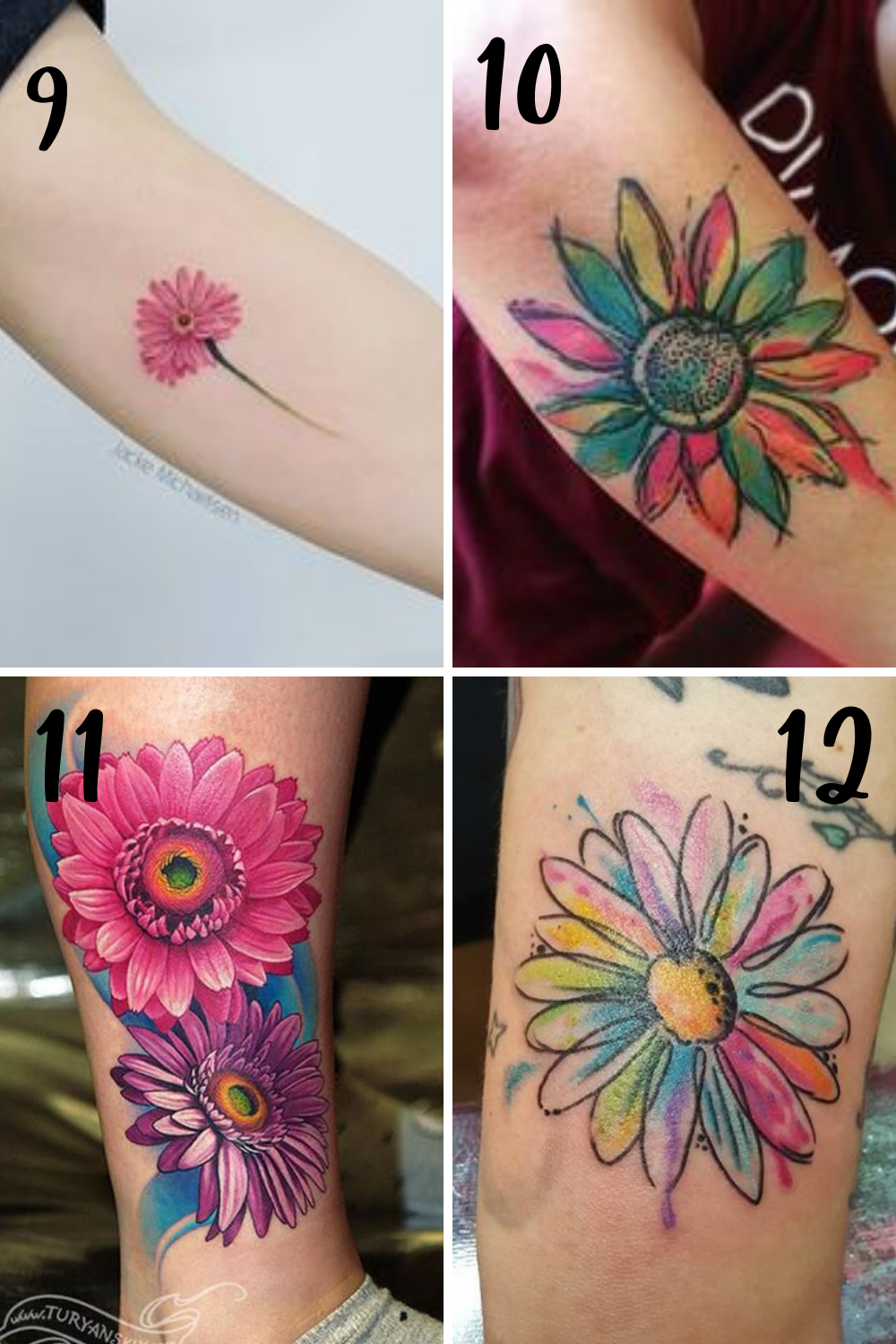 25 Daisy Tattoo Ideas With Tons Of Meaning - Tattooglee 1500_x_1000_png
