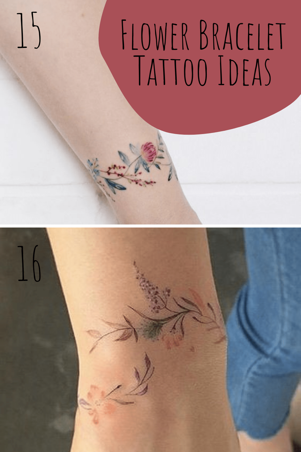 Bracelete floral tatuagem png 27 Flower Wrist Tattoo Ideas For Bracelet Tattoos Tattooglee