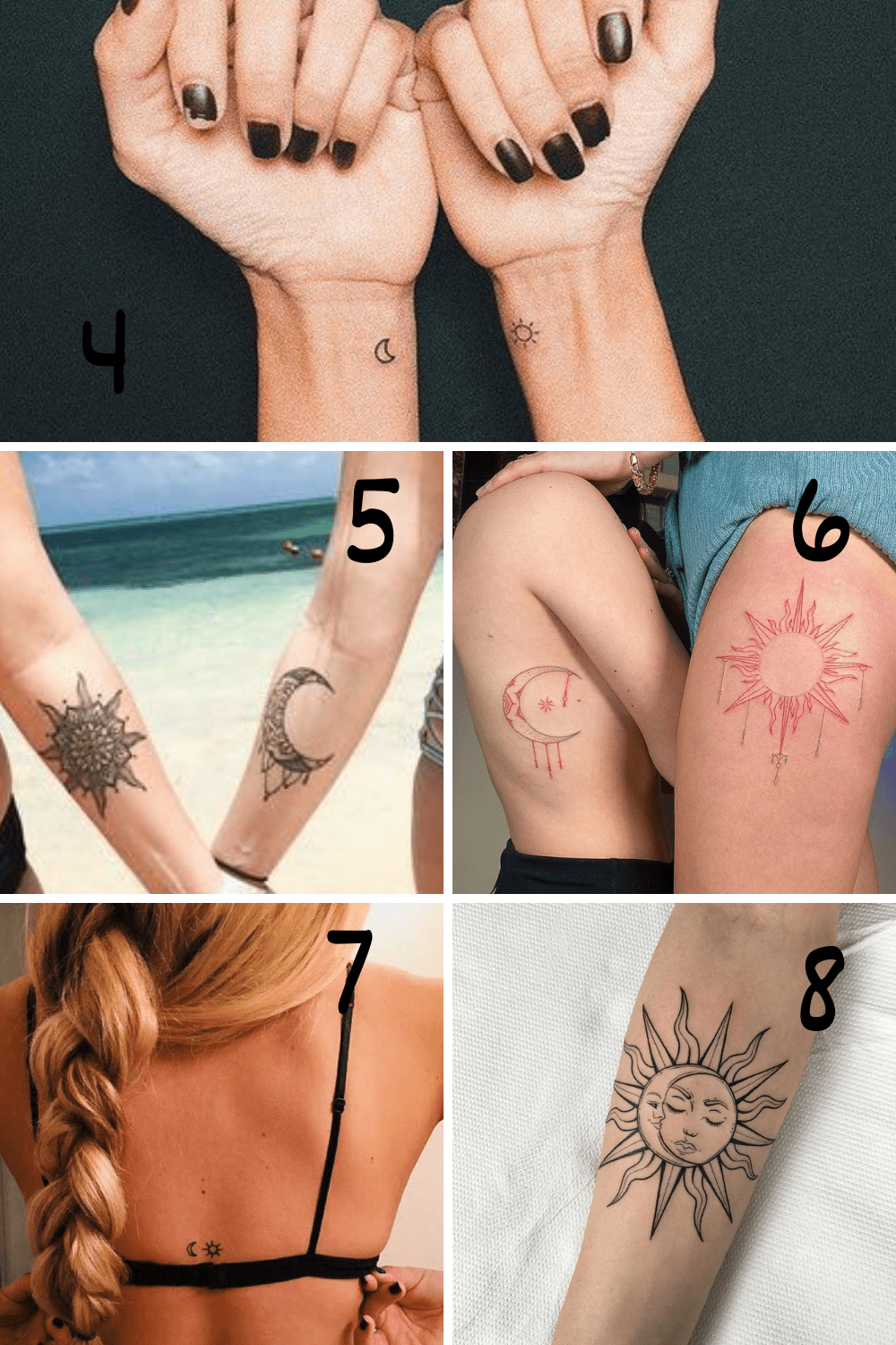 Perfectly Balanced Sun And Moon Matching Tattoos - Tattooglee 1500_x_1000_png